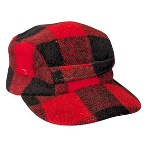 70's Buffalo plaid Trapper hat